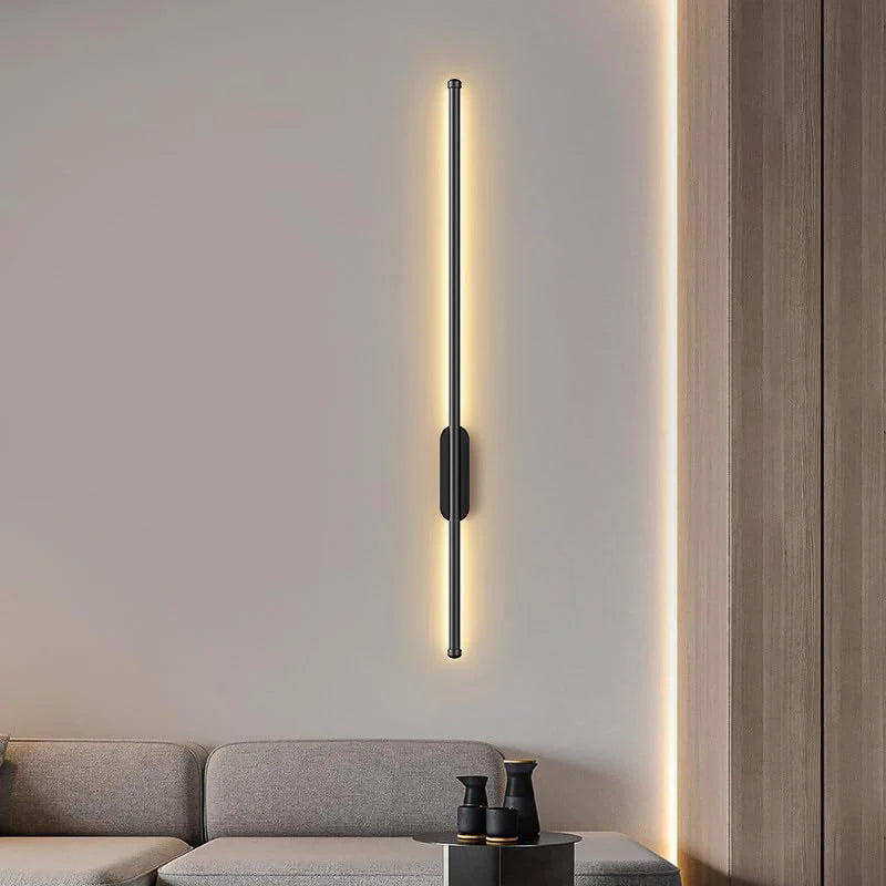 LED Black Long Modern Wall Light 80 cm