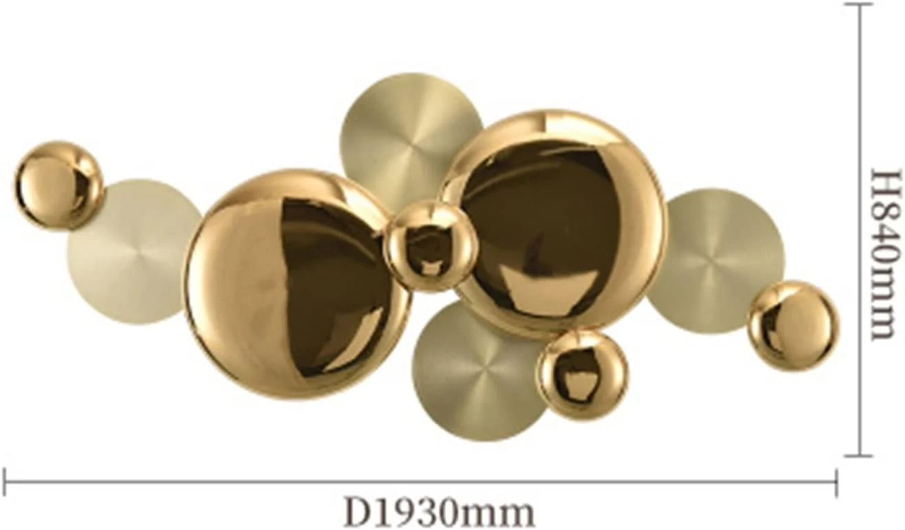 Luxury Gold Disc Wall Light – Modern Art-Inspired LED Wall Lamp for Living Room