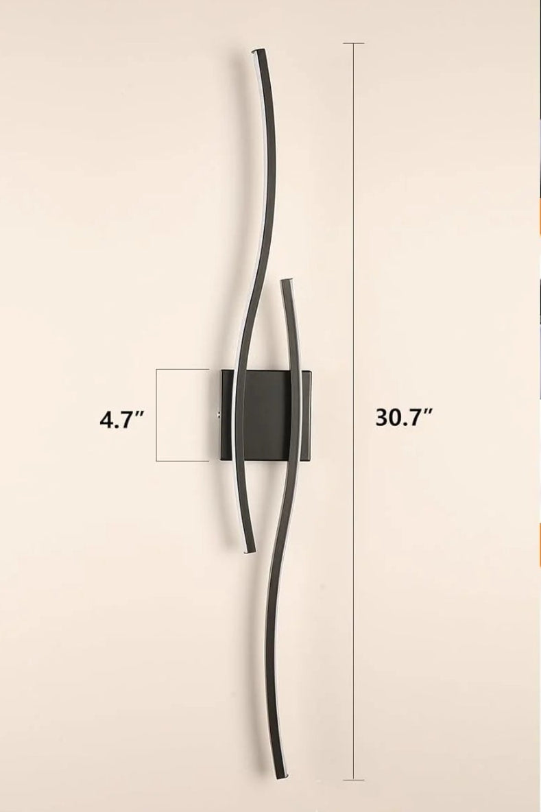 LED Black Long Wall Light