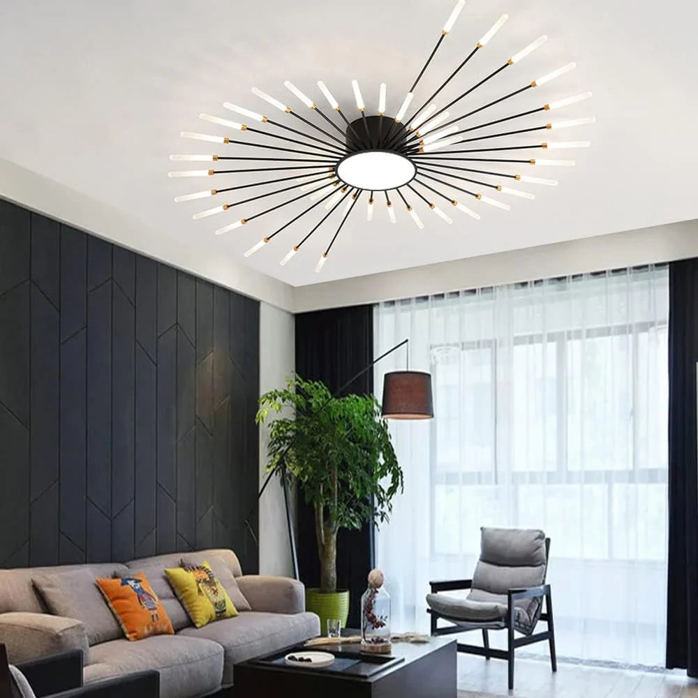 42 Light Black Body LED Chandelier