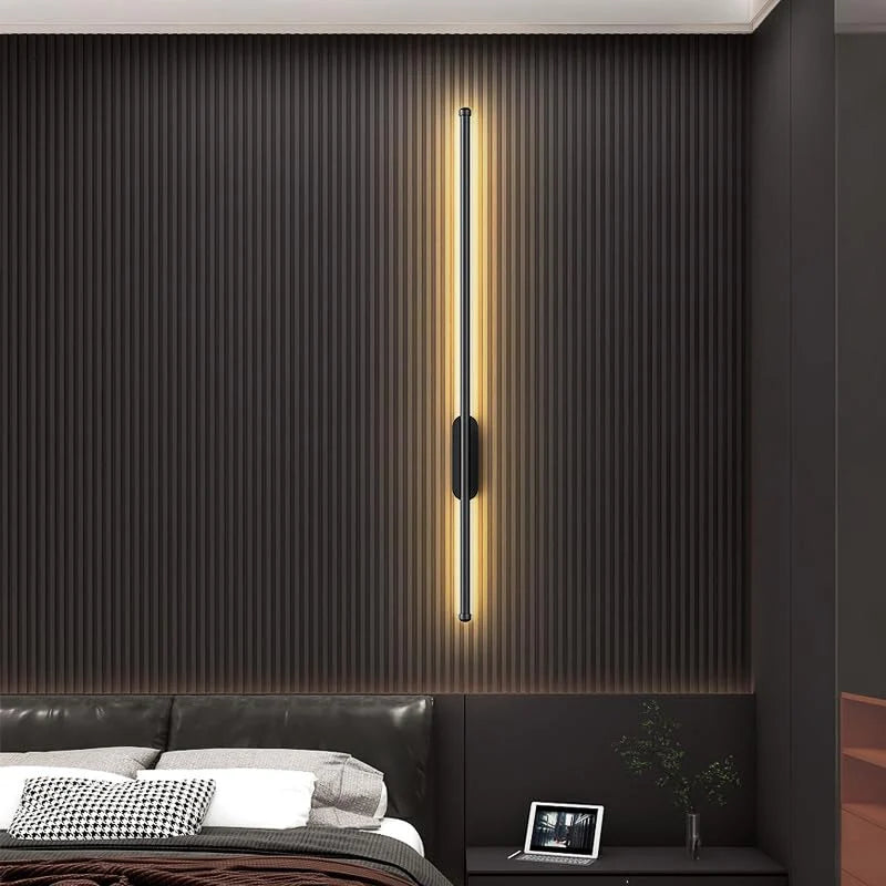 LED Black Long Modern Wall Light 80 cm