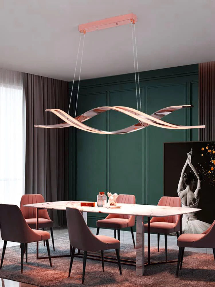 Modern 1000MM Rose Gold LED Chandelier
