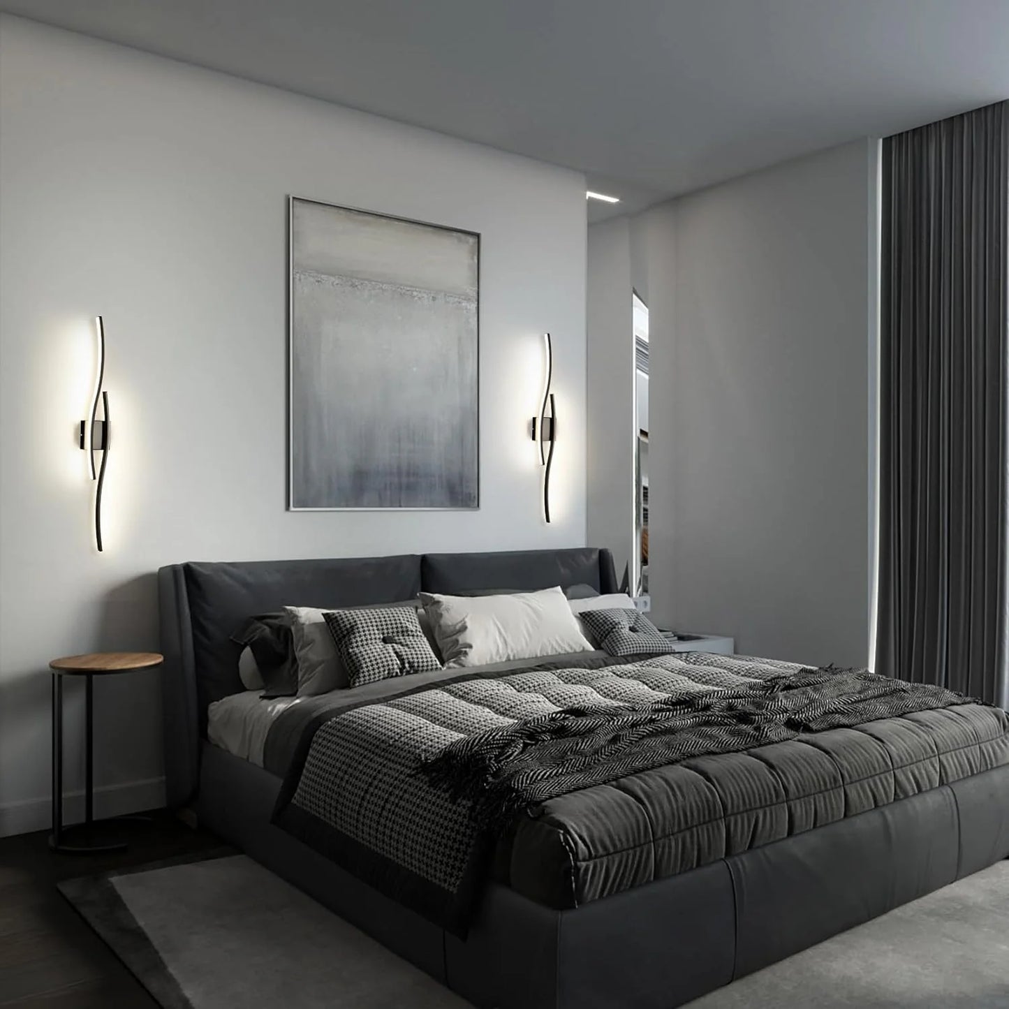 LED Black Long Wall Light