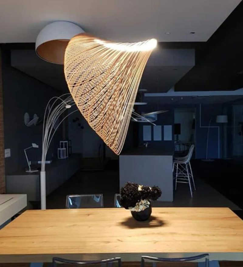 Stello Bamboo Ring Chandelier - Large