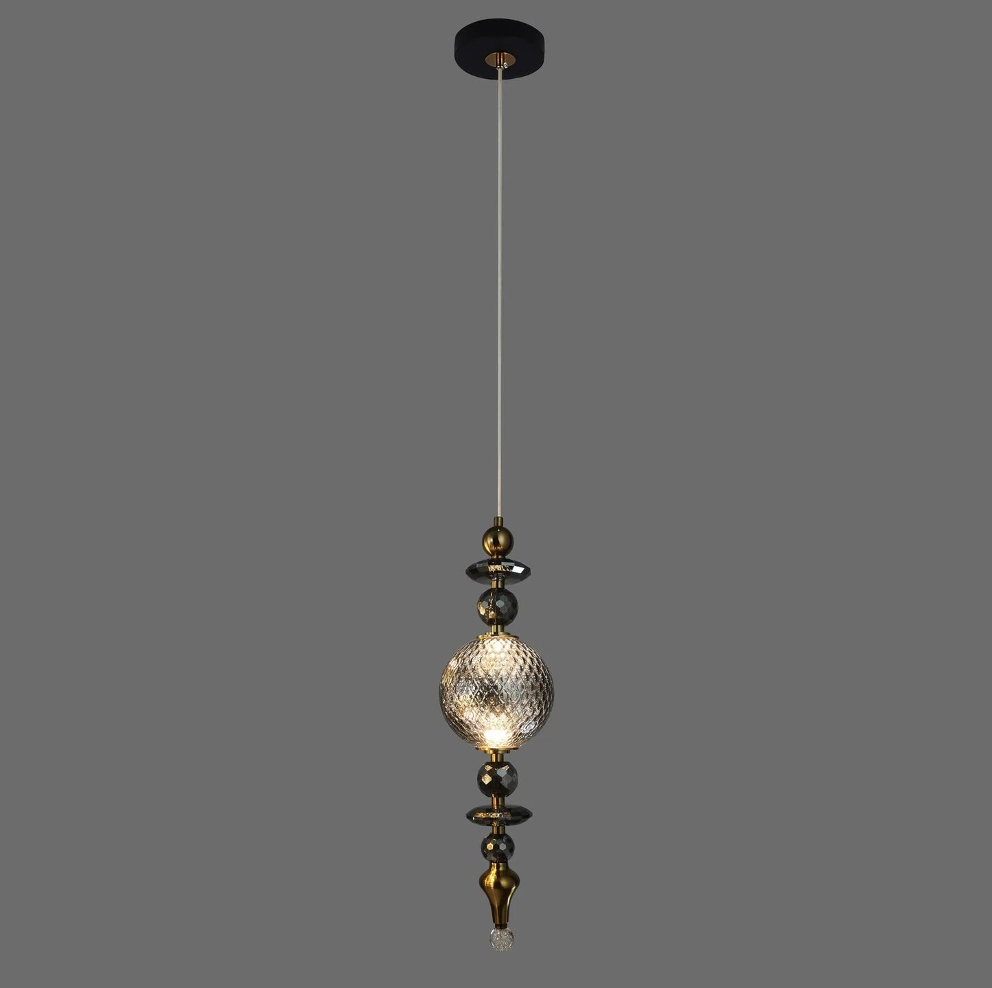Crystal Orb Gold Pendant Light– Luxurious Hanging Light for Elegant Interiors