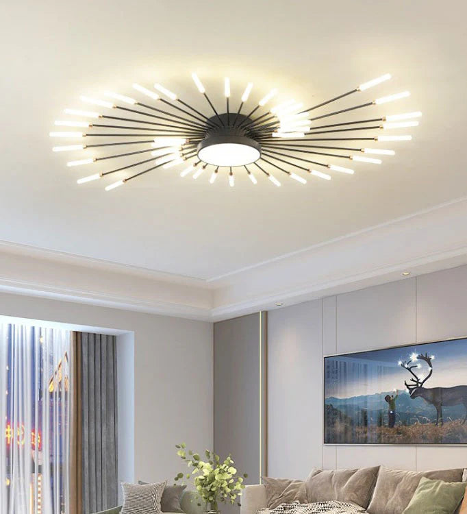 28 Light Black Body LED Chandelier