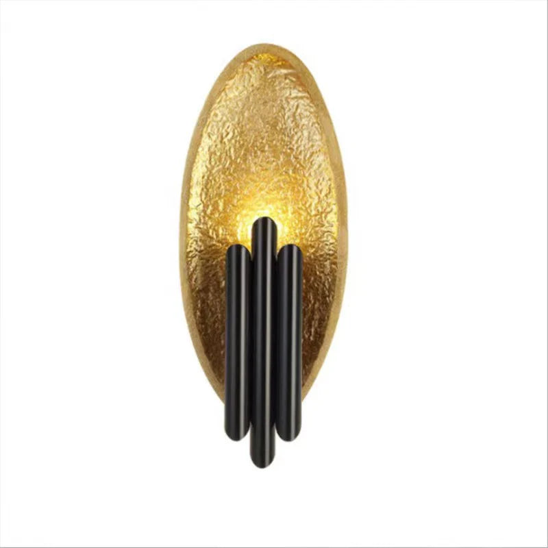 Led Black Gold Metal Wall Light