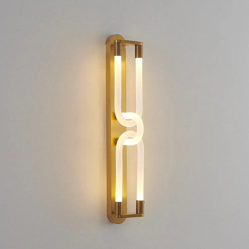LED Gold Long Acrylic Tube Wall Light