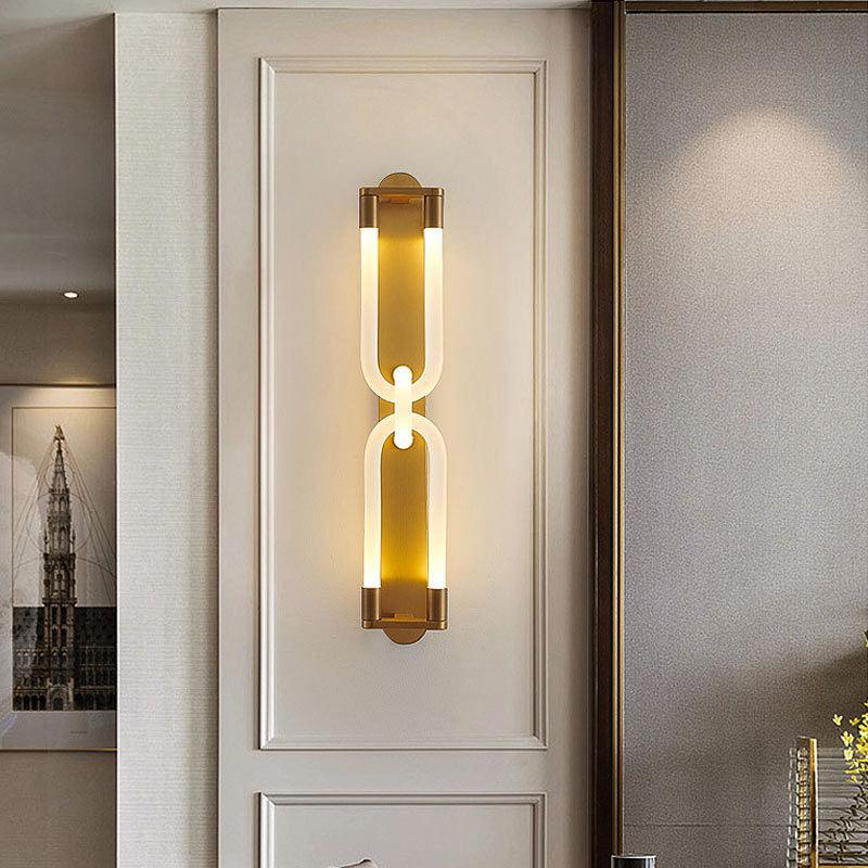 LED Gold Long Acrylic Tube Wall Light