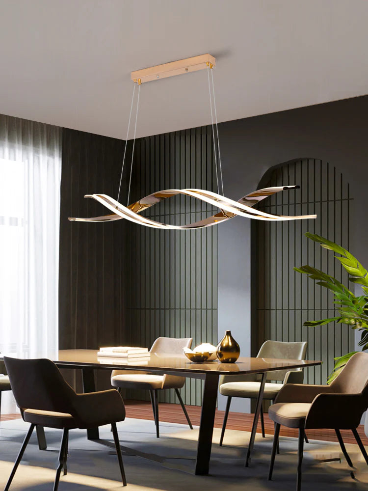 Modern Gold LED Chandelier