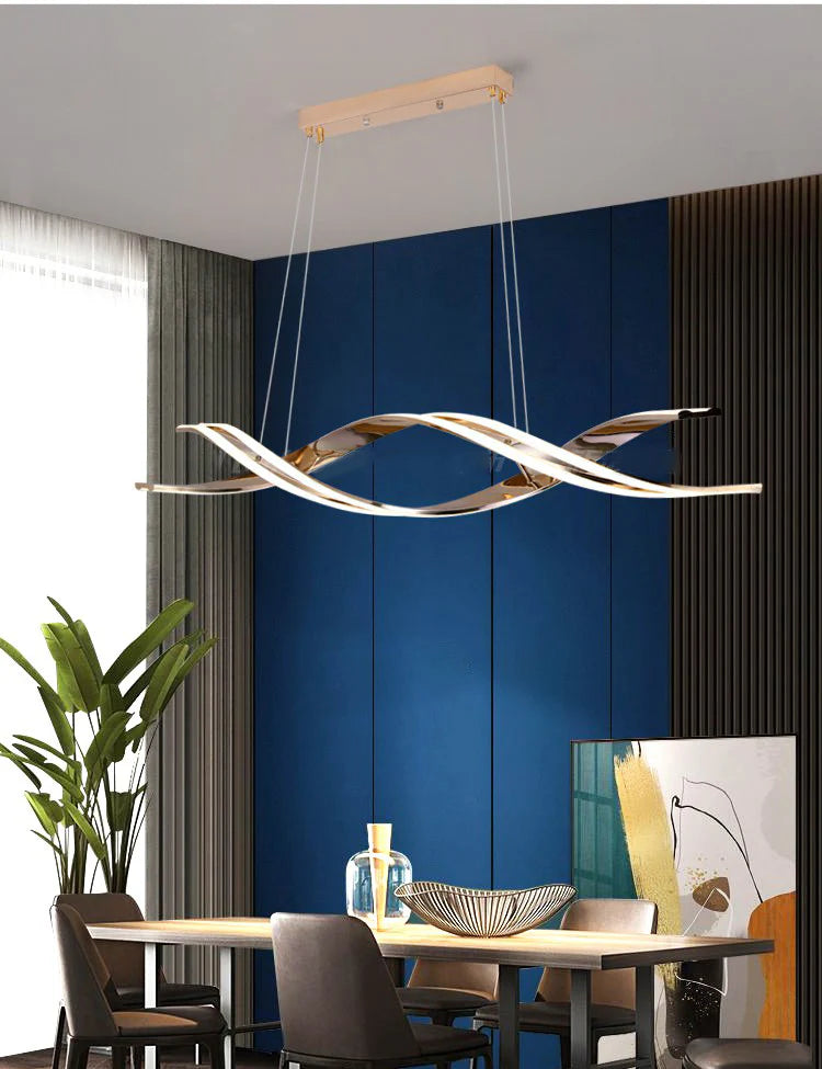 Modern Gold LED Chandelier