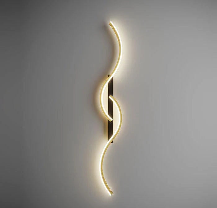 Modern LED Twisted Wave Wall Light – Sleek Artistic Vertical Wall Sconce