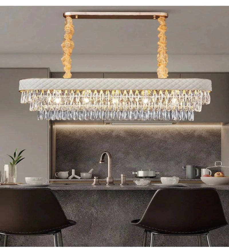 MOSQUE LEATHER LINEAR CHANDELIER