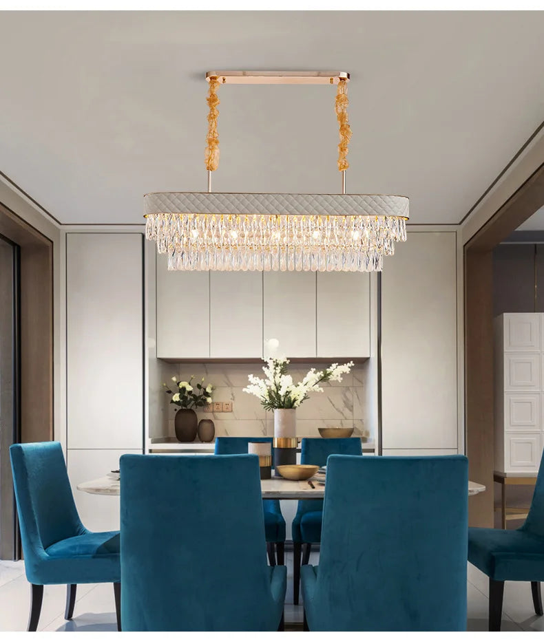 MOSQUE LEATHER LINEAR CHANDELIER