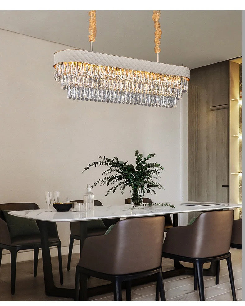 MOSQUE LEATHER LINEAR CHANDELIER