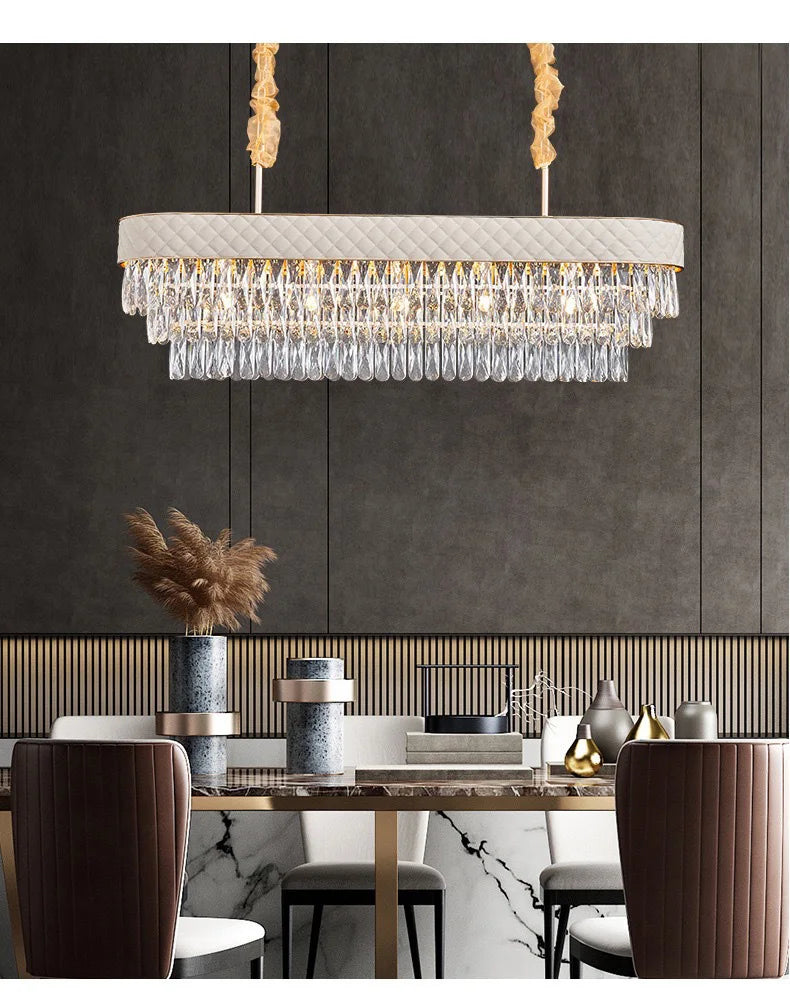 MOSQUE LEATHER LINEAR CHANDELIER