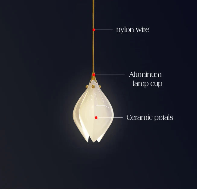PetalGlow Pendant Light– Artistic Glass Illumination