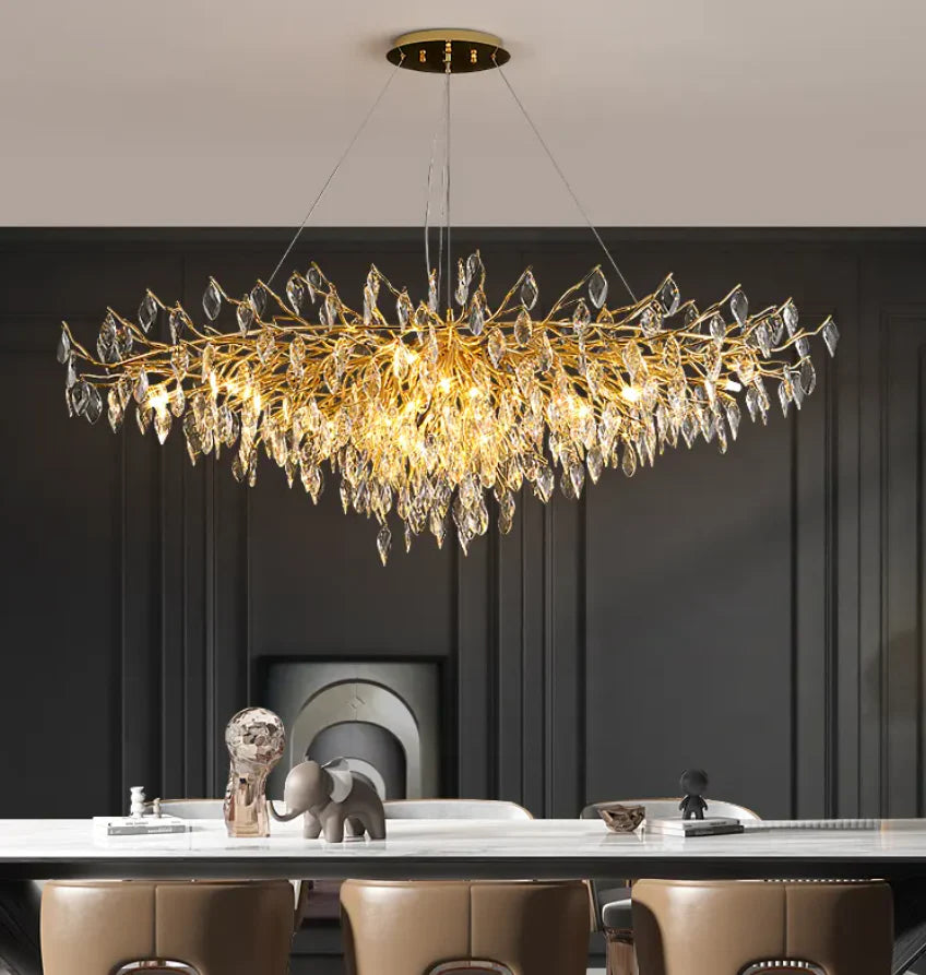Modern 1200MM Waterdrop Crystal Chandelier – Gold Finish