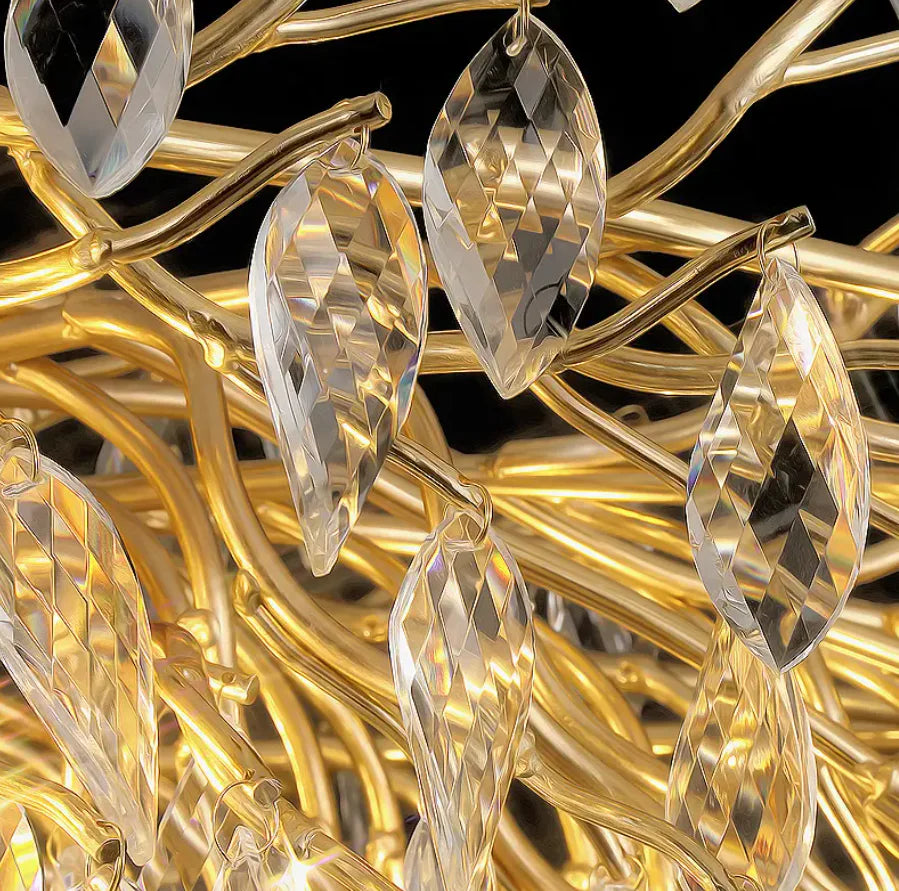 Modern 1200MM Waterdrop Crystal Chandelier – Gold Finish