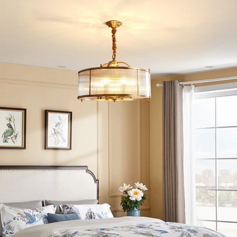 Modern 400 MM Crystal Chandelier – Brass Gold Metal Finish for Entrance & Living Room