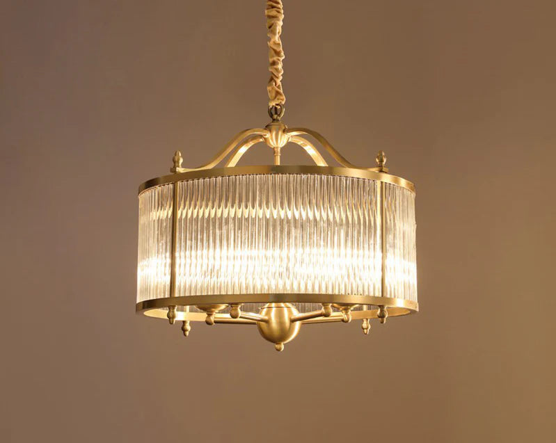 Modern 400 MM Crystal Chandelier – Brass Gold Metal Finish for Entrance & Living Room