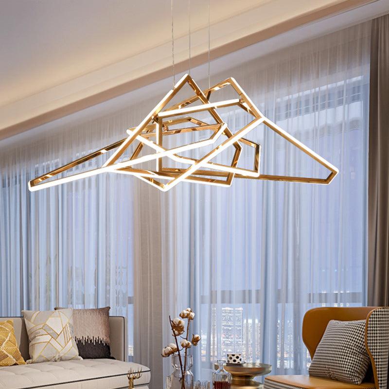 Modern 1000MM Brass Ring LED Chandelier – Warm White