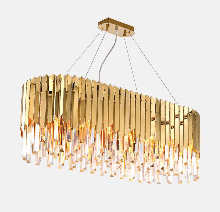 Modern Gold K9 Crystal LED Chandelier (800x300MM) – Warm White