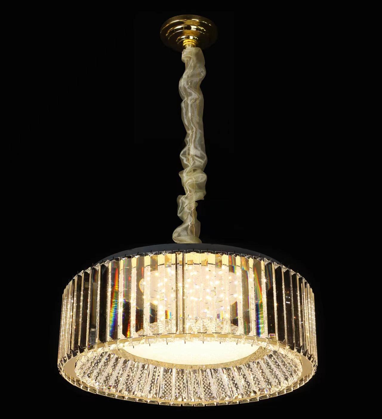 Modern 500MM Gold LED Ceiling Chandelier Hanging Light – K9 Crystal