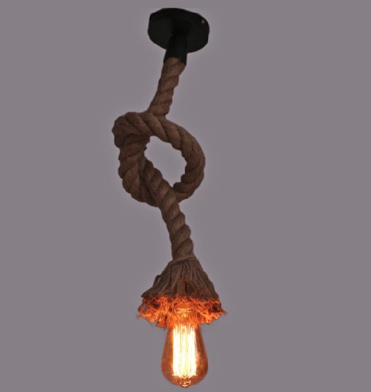 Rope Pendant Filament Lamp