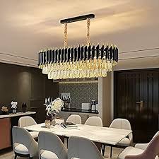 Oscuro Black Metal and Crystal Chandelier