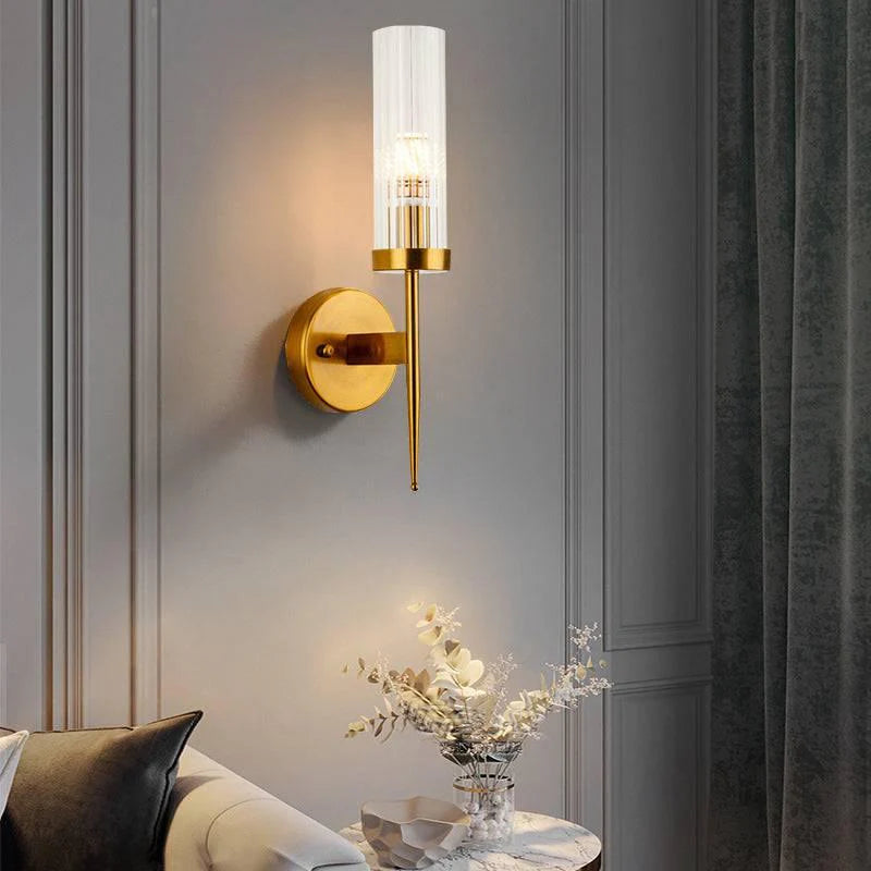 Clear Glass Long Wall Light