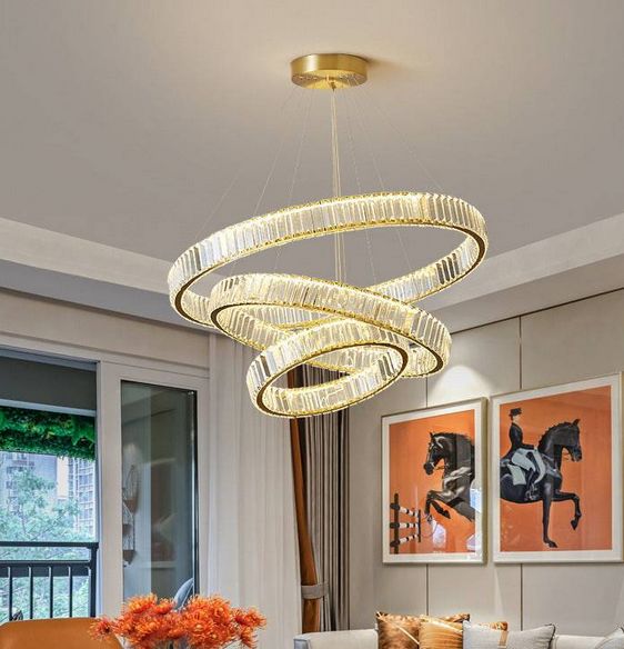 CRYSTAL 3 RINGS CHANDELIER