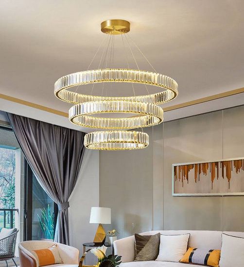 CRYSTAL 3 RINGS CHANDELIER
