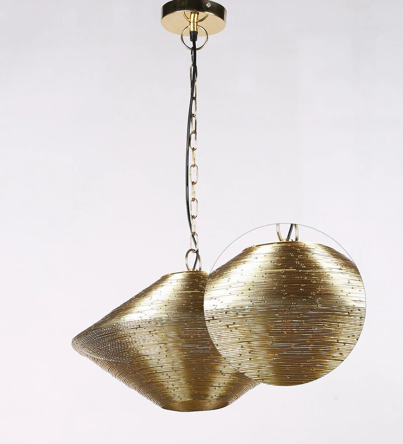 Acorn Antique Brass Metal Hanging Light (SS1483) - Stello Light Studio