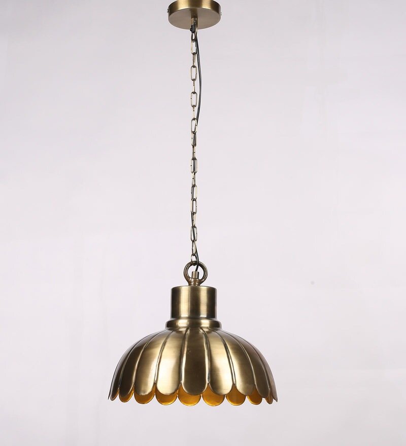 Acorn Antique Brass Metal Hanging Light - Stello Light Studio