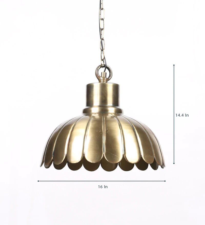Acorn Antique Brass Metal Hanging Light - Stello Light Studio