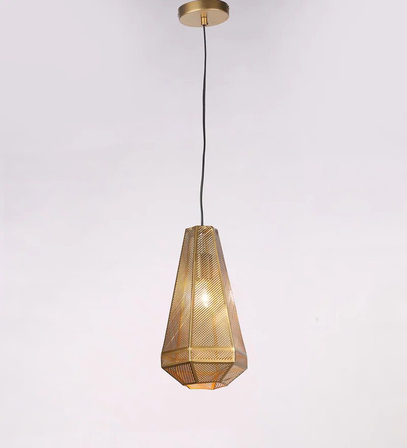 Acorn Antique Gold Metal Hanging Light - Stello Light Studio