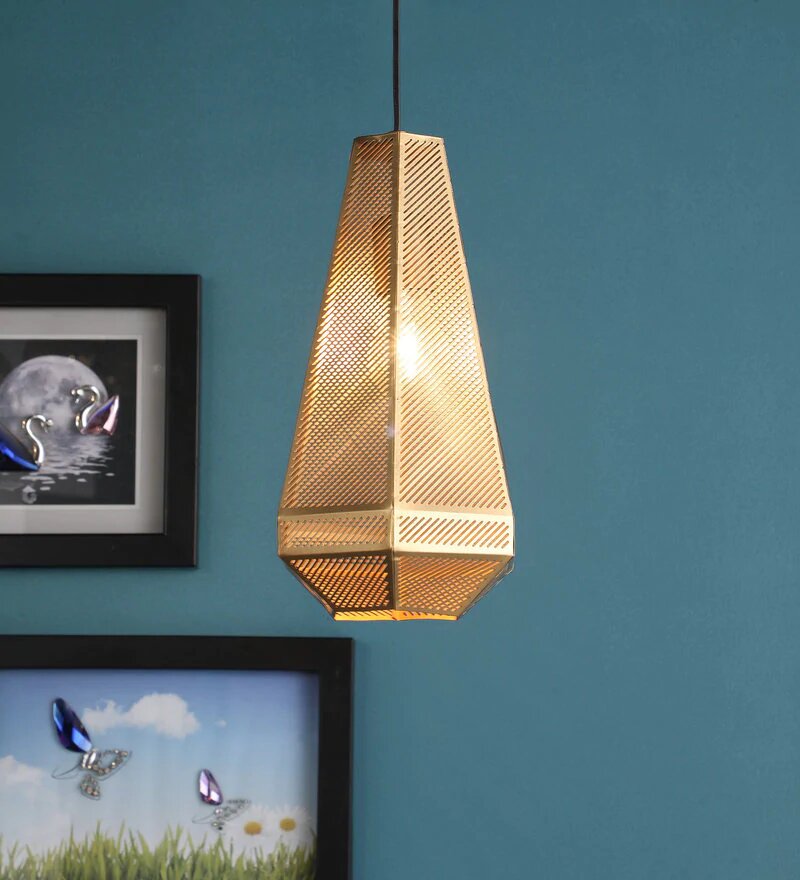 Acorn Antique Gold Metal Hanging Light - Stello Light Studio