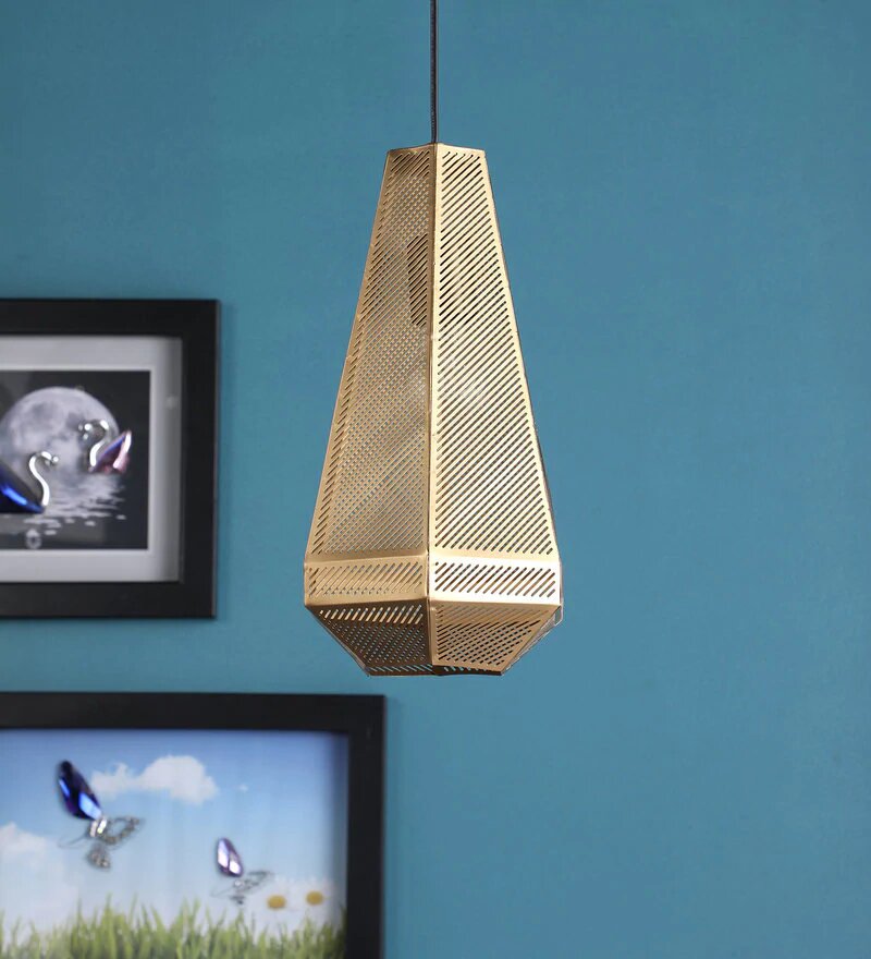 Acorn Antique Gold Metal Hanging Light - Stello Light Studio