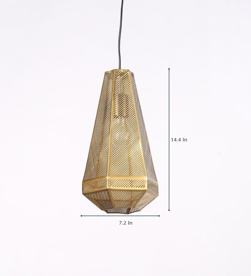 Acorn Antique Gold Metal Hanging Light - Stello Light Studio