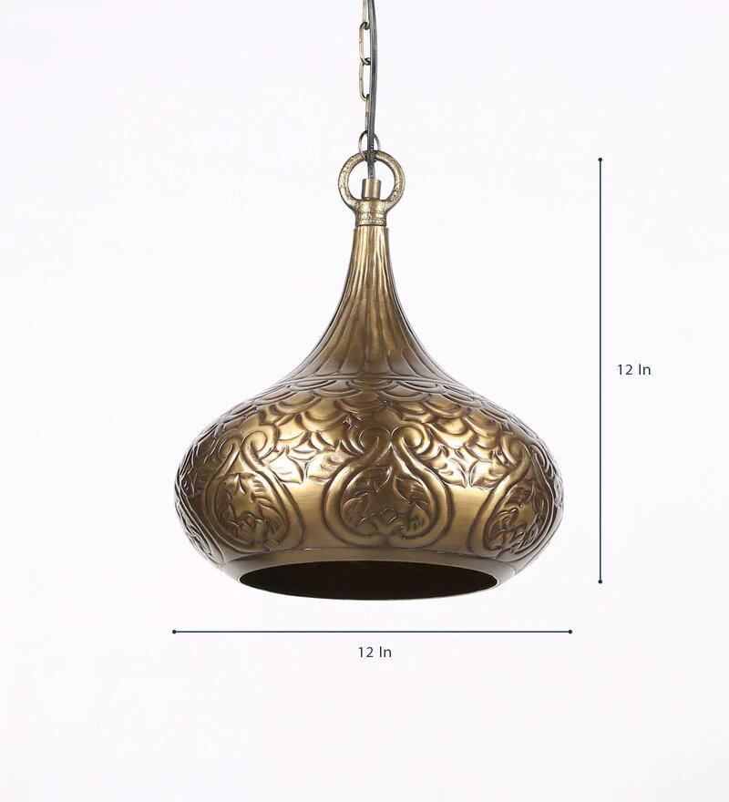 Acorn Gold Metal Hanging Light - Stello Light Studio