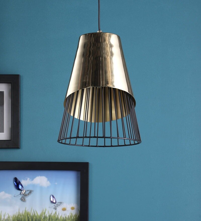 Acorin Gold Metal Hanging Light - Stello Light Studio