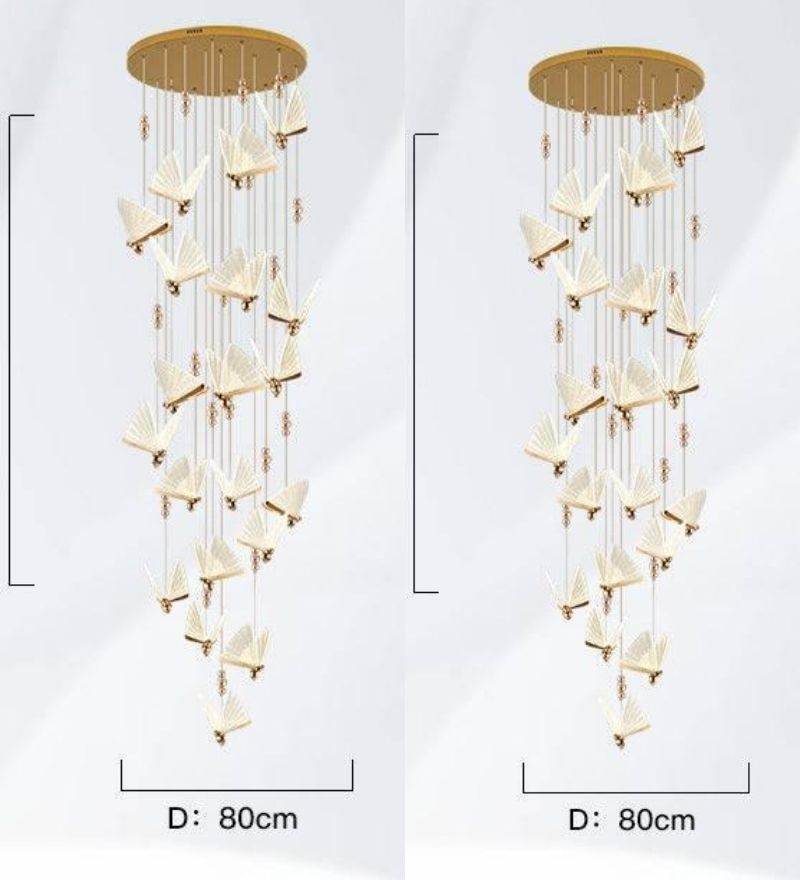 BUTTERFLY DOUBLE HEIGHT CHANDELIER