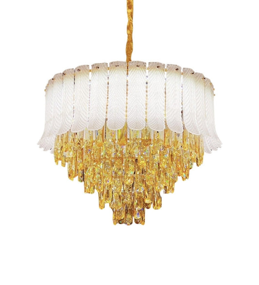 Elegant Round Crystal Chandelier Large