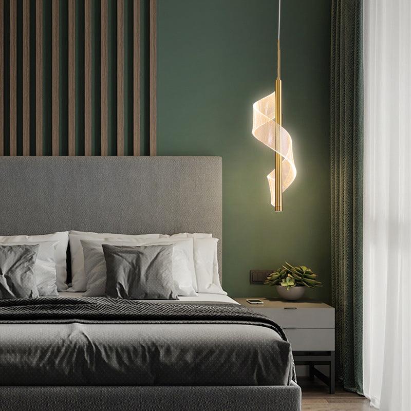 Led Pendant Light Acrylic Curvy Pendant Light