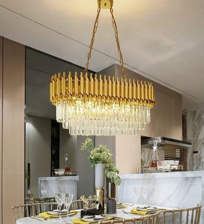 GOLD MAMBA LINEAR CHANDELIER