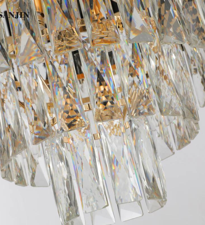 Oscuro Black Metal and Crystal Chandelier - 12 Bulb