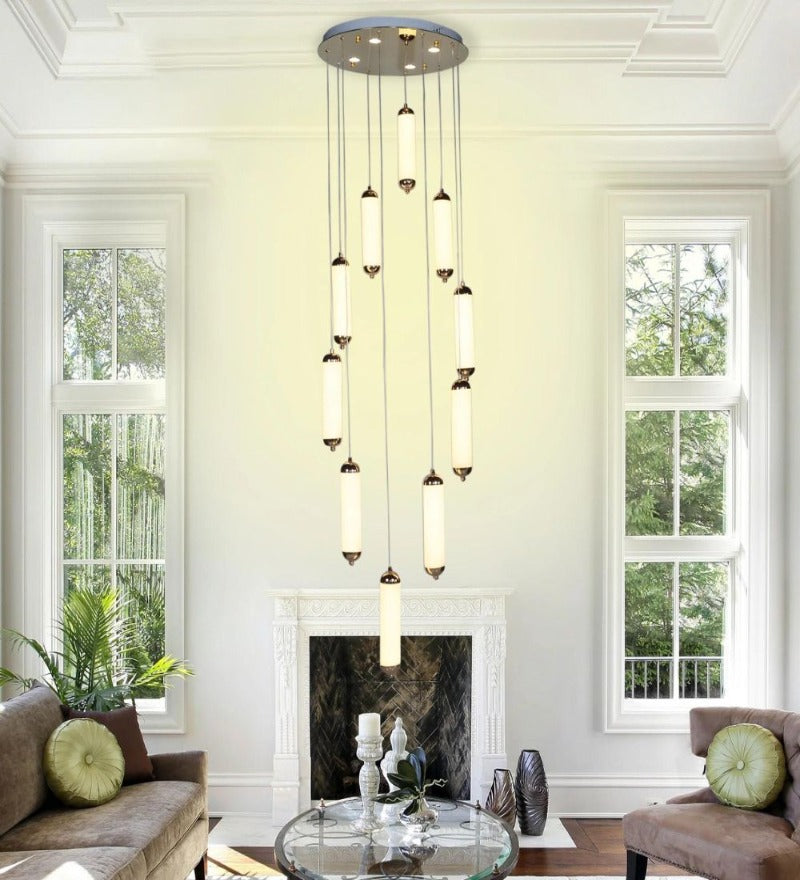 Chimes Double Height Chandelier - 10 Light