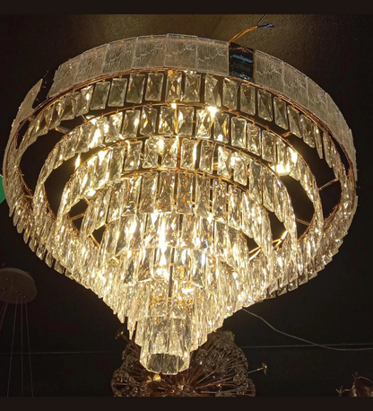 Stello modern round crystal chandelier