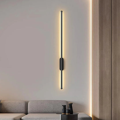 LED Black Long Modern Wall Light 80 cm